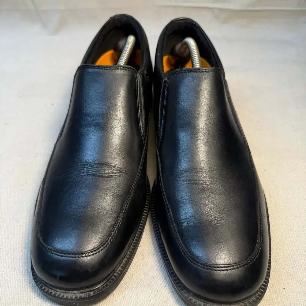 Rockport Essential Details Waterproof Slip On Size 10.5 Black Leather